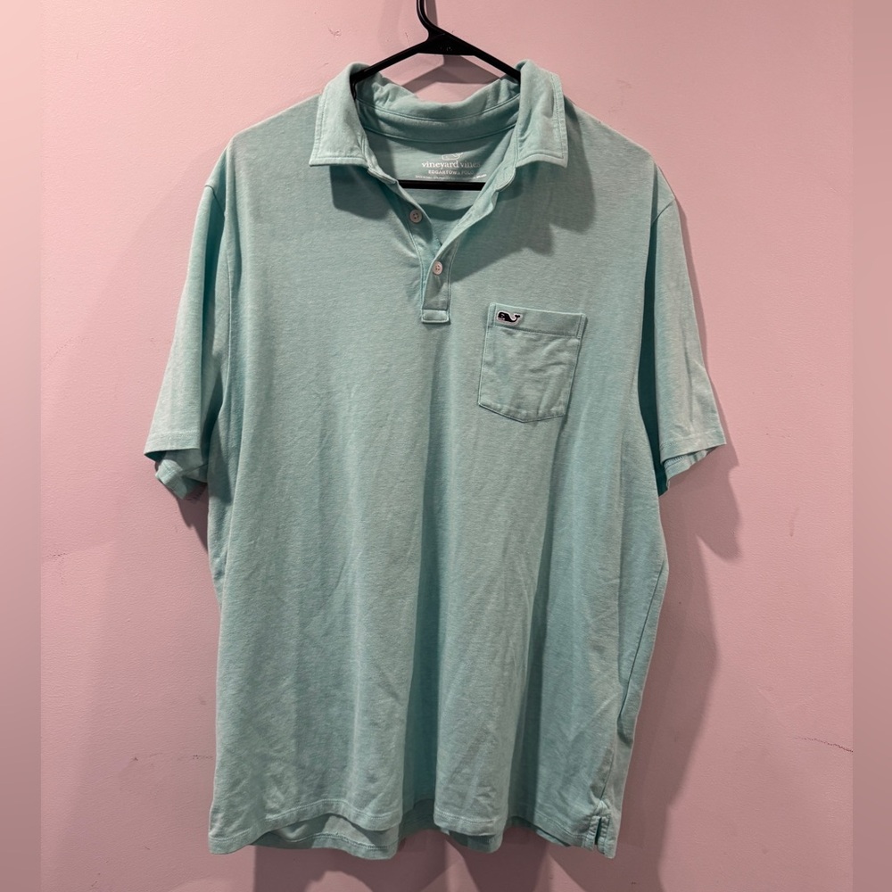 Vineyard Vines Men’s Mint Green Pocket Edgartown Polo